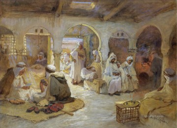 Árabe Painting - UNA CAFÉ ARGELIA Frederick Arthur Bridgman Árabe